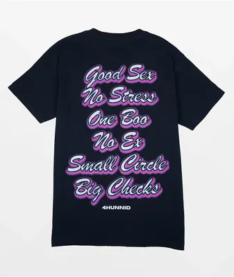 4Hunnid Good Sex Airbrush Navy T-Shirt