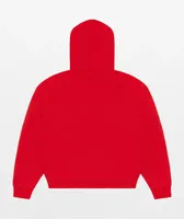 4Hunnid Komfort Kollection Red Pigment Dye Hoodie