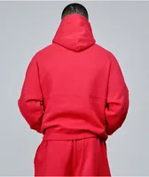 4Hunnid Komfort Kollection Red Pigment Dye Hoodie