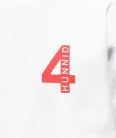 4Hunnid Logo White Crewneck Sweatshirt