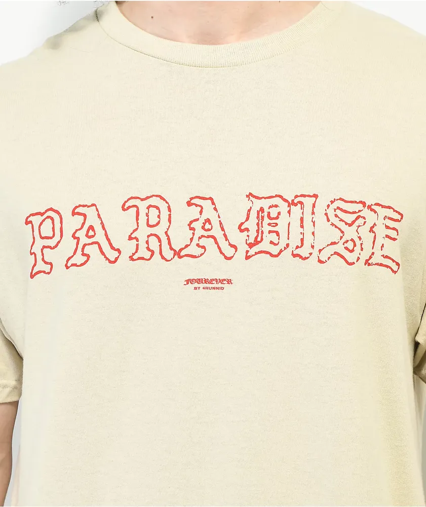 4Hunnid Paradise Light Beige T-Shirt