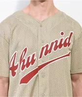 4Hunnid Script Tan Baseball Jersey