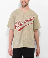 4Hunnid Script Tan Baseball Jersey