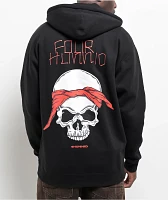 4Hunnid Skull Ties Black Zip Hoodie 