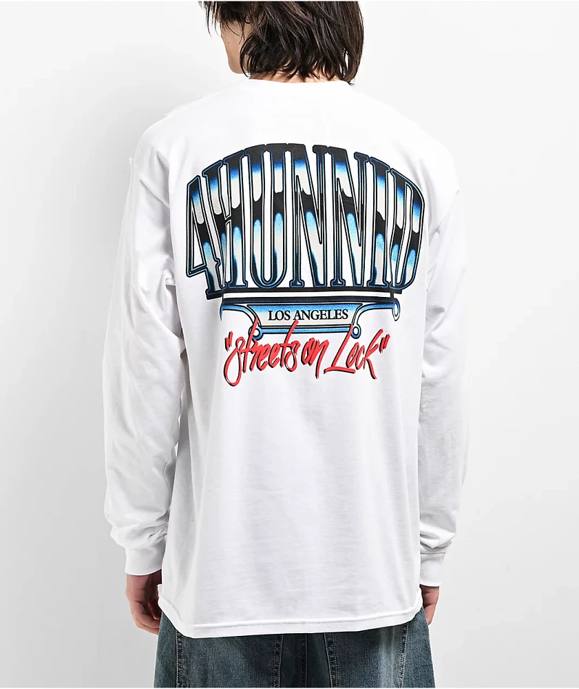 4Hunnid Streets On Lock White Long Sleeve T-Shirt