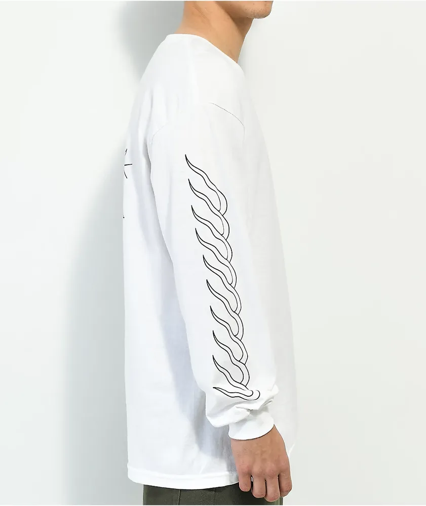 5Boro Dragon White Long Sleeve T-Shirt