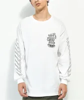 5Boro Dragon White Long Sleeve T-Shirt