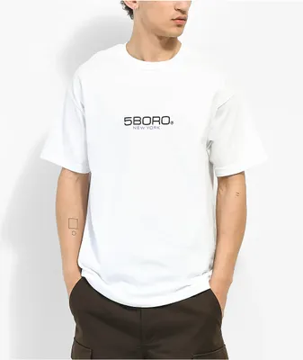 5Boro EXT Logo White T-Shirt