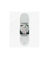 5Boro White Flower 8.5" Skateboard Deck