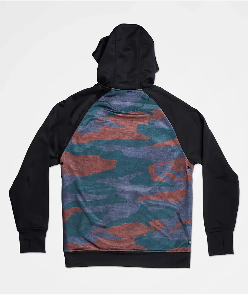 686 Bonded Waterland Camo & Black Tech Fleece Hoodie