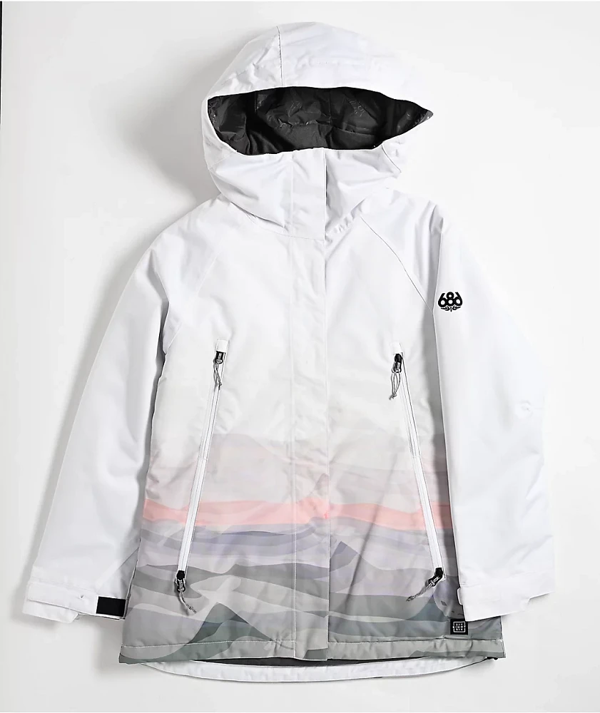 686 Fantasia 10K White Sierra Sunset Snowboard Jacket