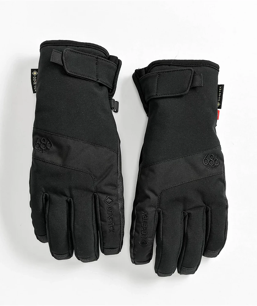 686 Linear Gore-Tex Black Snowboard Gloves