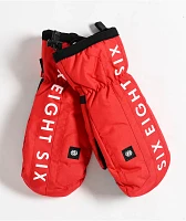 686 Team Merino True Red 10K Snowboard Mittens