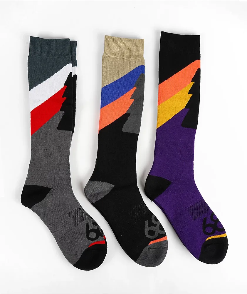 686 Treelife 3 Pack Snowboard Socks