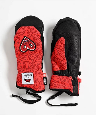 686 x Keith Haring Revel Red 10K Snowboard Mittens