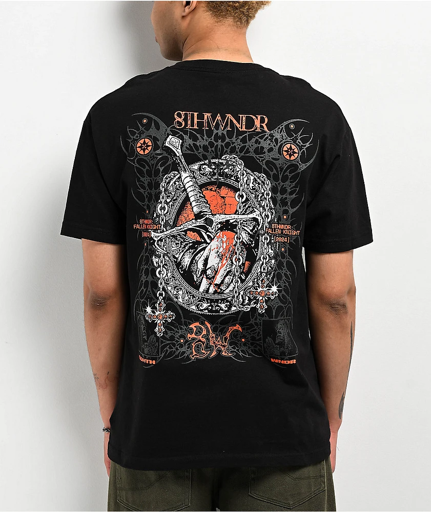 8THWNDR Fallen Knight Black T-Shirt