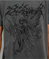 8THWNDR Sigil Angel Black Wash T-Shirt