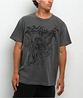 8THWNDR Sigil Angel Black Wash T-Shirt