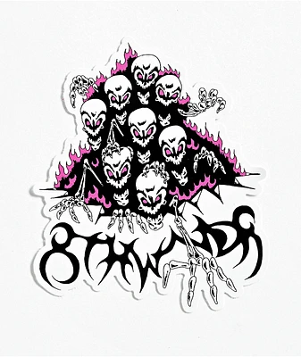 8THWNDR Skull Pile Sticker