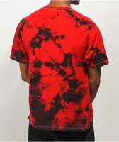 999 Club by Juice WRLD Anime Red & Black Tie Dye T-Shirt