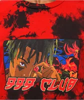 999 Club by Juice WRLD Anime Red & Black Tie Dye T-Shirt