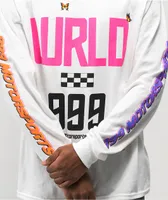 999 Club by Juice WRLD Conversation Motorsport White Long Sleeve T-Shirt