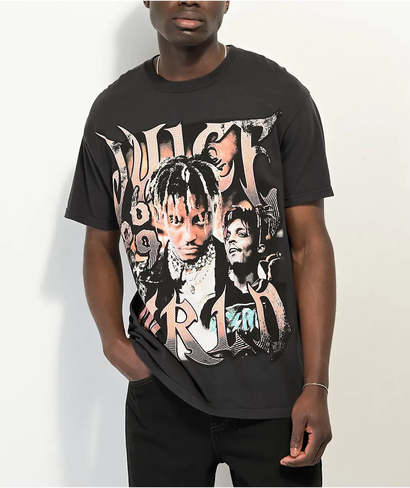 999 Club by Juice WRLD Fire Black Wash T-Shirt