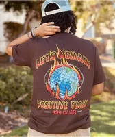 999 Club by Juice WRLD Remain Positive Brown T-Shirt