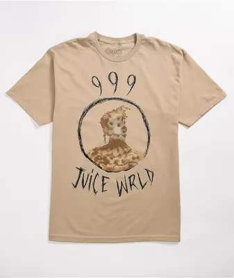 999 Club by Juice WRLD by Scribble Tan T-Shirt