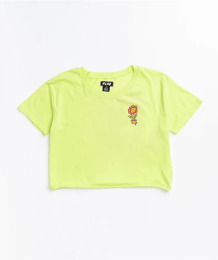 A-Lab Ballina Lime Crop T-Shirt