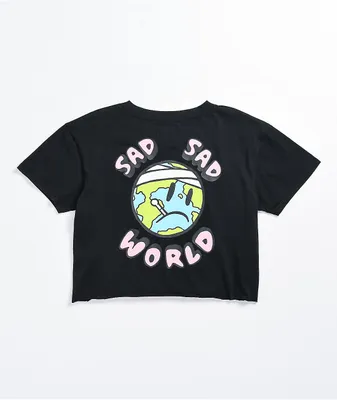 A-Lab Ballina Sad Sad World Black Crop T-Shirt