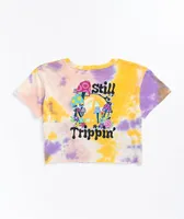 A-Lab Ballina Still Trippin' Multi Tie Dye Crop T-Shirt