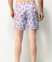 A-Lab Bum Floral Light Blue Board Shorts