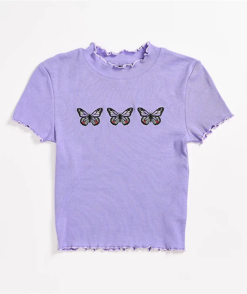 A-Lab Curly Butterfly Lavender T-Shirt