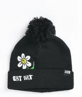 A-Lab Eat Dirt Black Pom Beanie