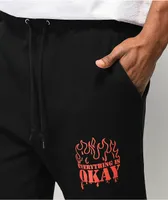 A-Lab Everything Is Fine Black Jogger Sweatpants