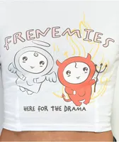 A-Lab Frenemies White Crop T-Shirt