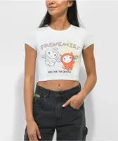 A-Lab Frenemies White Crop T-Shirt