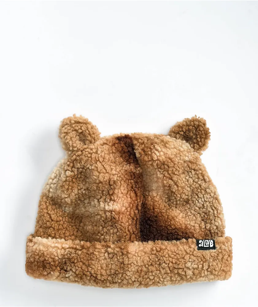 A-Lab Honey Bear Brown Sherpa Beanie