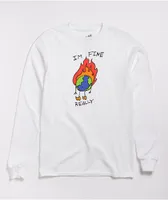 A-Lab I'm Fine World White Long Sleeve T-Shirt