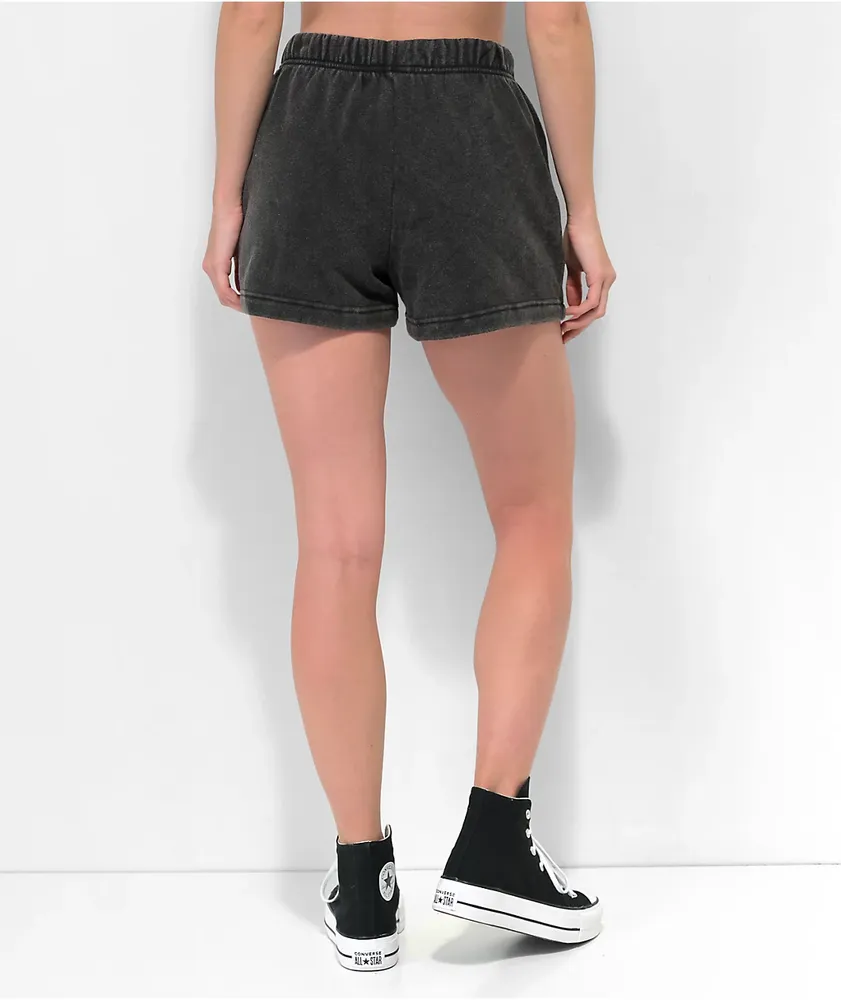 A-Lab Jana Flaming Cherry Black Wash Sweat Shorts