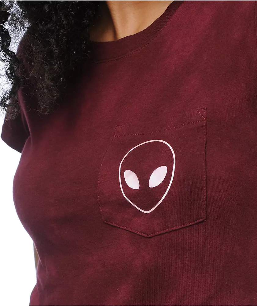 A-Lab Kito Alien Burgundy Pocket T-Shirt