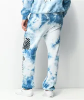 A-Lab Never Grow Up Blue & White Tie Dye Sweatpants