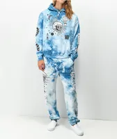 A-Lab Never Grow Up Blue Tie Dye Hoodie