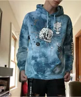 A-Lab Never Grow Up Blue Tie Dye Hoodie