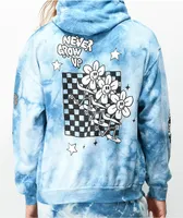 A-Lab Never Grow Up Blue Tie Dye Hoodie