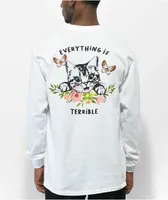 A-Lab Purrrfect White Long Sleeve T-Shirt