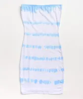 A-Lab Queenie Daisy Blue Tie Dye Tube Dress 