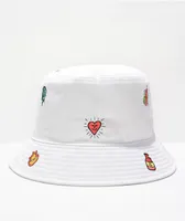 A-Lab Quipster White Embroidered Bucket Hat