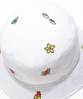 A-Lab Quipster White Embroidered Bucket Hat
